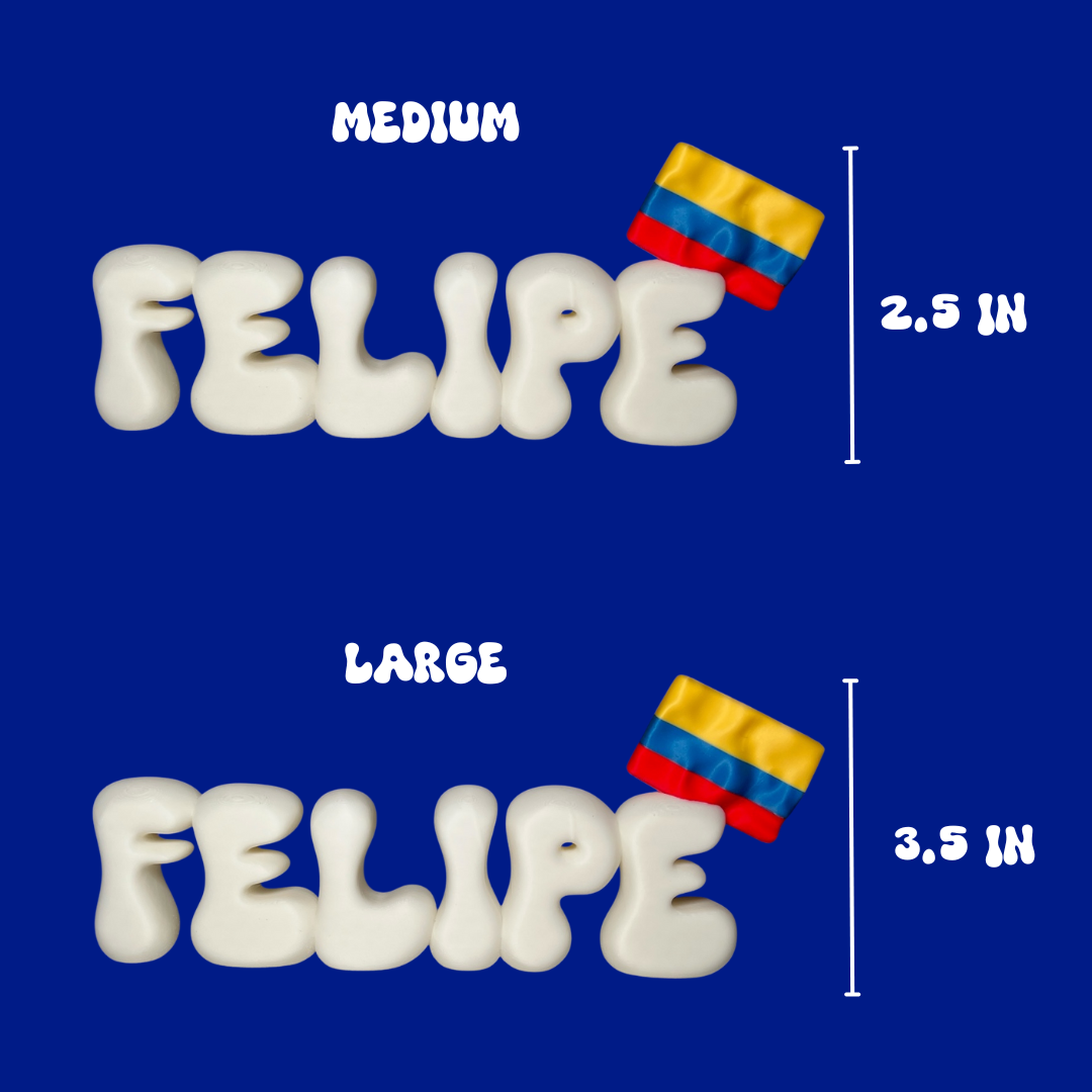 3D Custom Name with Colombian Flag