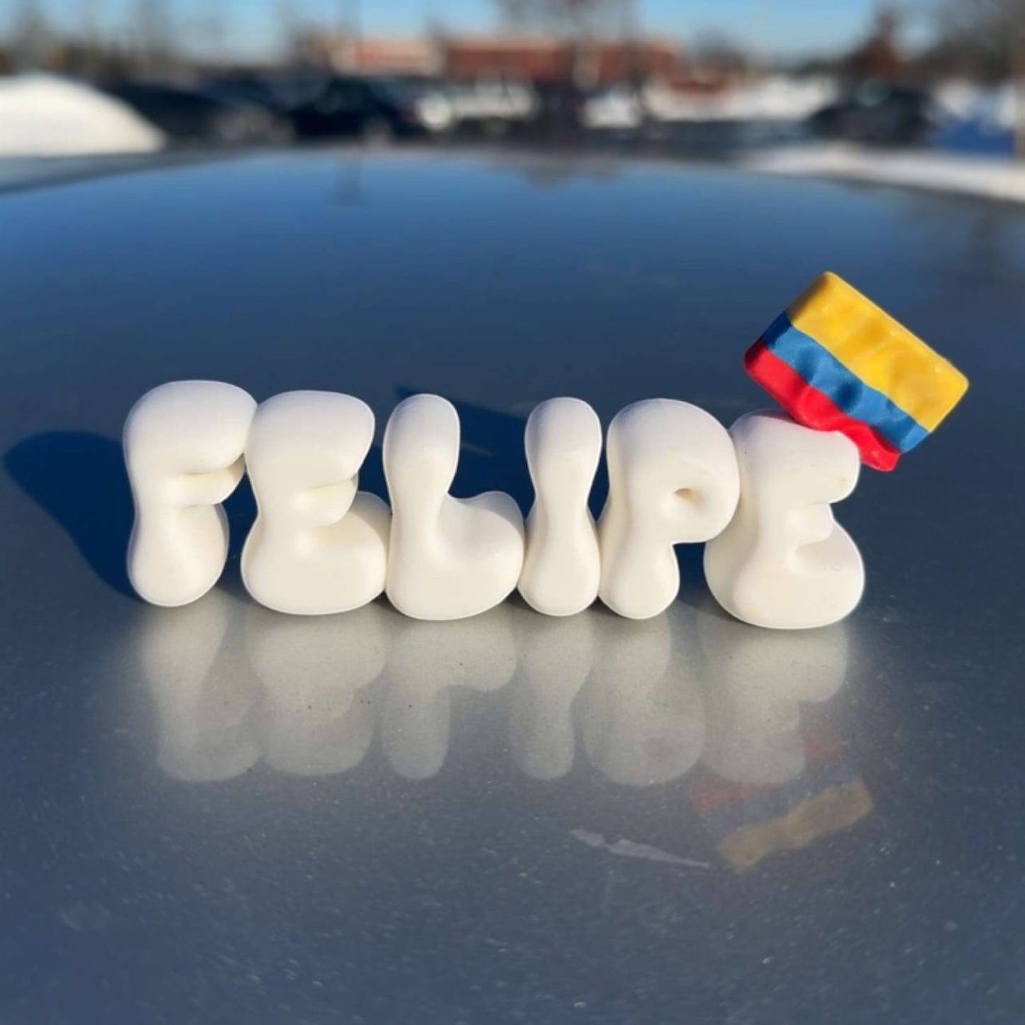 3D Custom Name with Colombian Flag