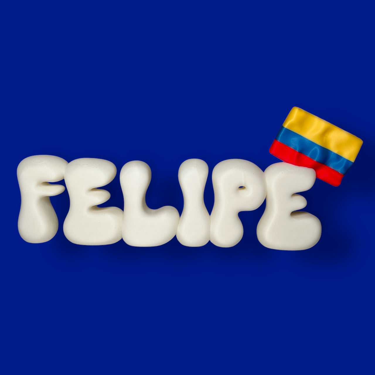 3D Custom Name with Colombian Flag